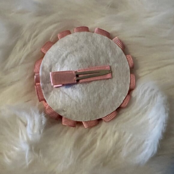 Dusty Rose 3" Ribbon Flower      7642 - Picture 2 of 2